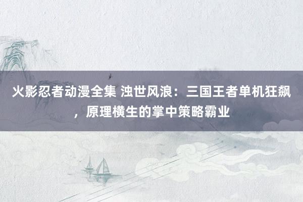 火影忍者动漫全集 浊世风浪：三国王者单机狂飙，原理横生的掌中策略霸业