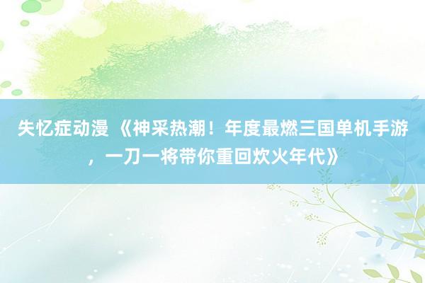 失忆症动漫 《神采热潮！年度最燃三国单机手游，一刀一将带你重回炊火年代》