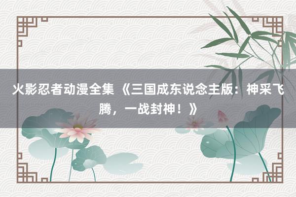 火影忍者动漫全集 《三国成东说念主版：神采飞腾，一战封神！》