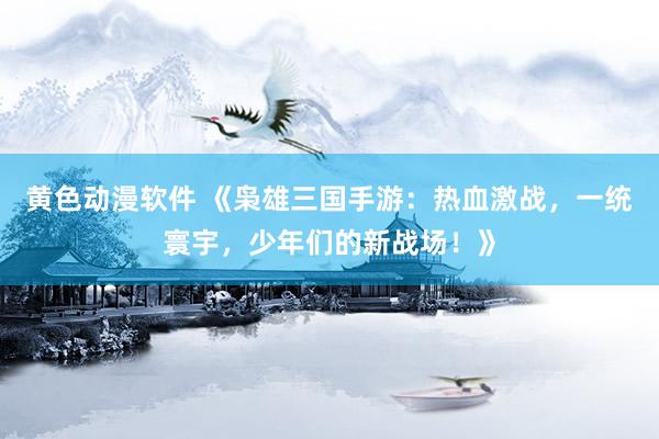 黄色动漫软件 《枭雄三国手游：热血激战，一统寰宇，少年们的新战场！》