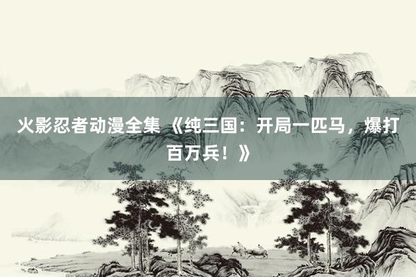 火影忍者动漫全集 《纯三国：开局一匹马，爆打百万兵！》
